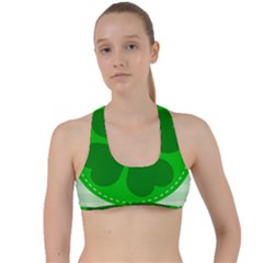 Shamrock Luck Day Criss Cross Racerback Sports Bra