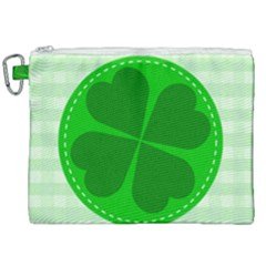 Shamrock Luck Day Canvas Cosmetic Bag (xxl) by HermanTelo