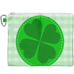 Shamrock Luck Day Canvas Cosmetic Bag (xxxl) by HermanTelo