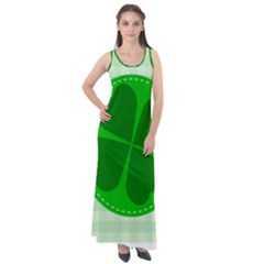 Shamrock Luck Day Sleeveless Velour Maxi Dress