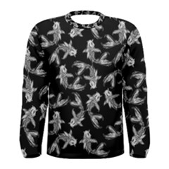 Koi Fish Pattern Men s Long Sleeve Tee