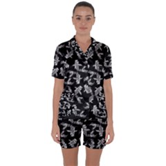 Koi Fish Pattern Satin Short Sleeve Pyjamas Set by Valentinaart