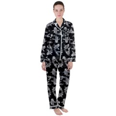 Koi Fish Pattern Satin Long Sleeve Pyjamas Set