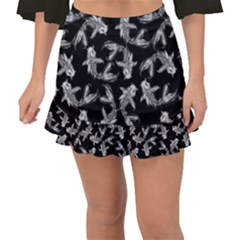 Koi Fish Pattern Fishtail Mini Chiffon Skirt by Valentinaart