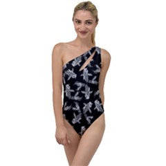 Koi Fish Pattern To One Side Swimsuit by Valentinaart