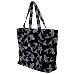 Koi Fish Pattern Zip Up Canvas Bag by Valentinaart