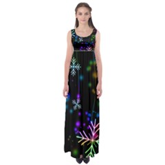 Snowflakes Empire Waist Maxi Dress by HermanTelo