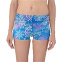 Snowflake Background Blue Purple Reversible Boyleg Bikini Bottoms View3