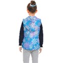 Snowflake Background Blue Purple Kids  Hooded Puffer Vest View2