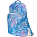 Snowflake Background Blue Purple Double Compartment Backpack View1