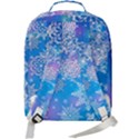 Snowflake Background Blue Purple Double Compartment Backpack View3