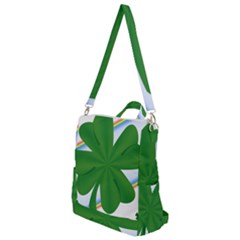 Shamrock Clover Saint Patrick Leaves Crossbody Backpack by HermanTelo