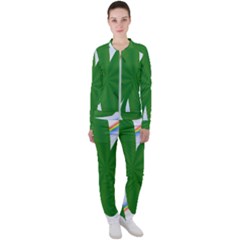 Shamrock Clover Saint Patrick Leaves Casual Jacket And Pants Set by HermanTelo