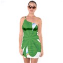 Shamrock Clover Saint Patrick Leaves One Soulder Bodycon Dress View1