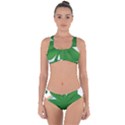 Shamrock Clover Saint Patrick Leaves Criss Cross Bikini Set View1