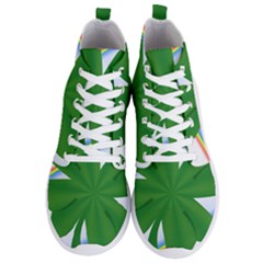 Shamrock Clover Saint Patrick Leaves Men s Lightweight High Top Sneakers by HermanTelo