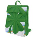 Shamrock Clover Saint Patrick Leaves Flap Top Backpack View1