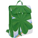 Shamrock Clover Saint Patrick Leaves Flap Top Backpack View2