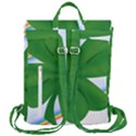 Shamrock Clover Saint Patrick Leaves Flap Top Backpack View3