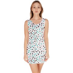 Seamless Texture Fill Polka Dots Bodycon Dress