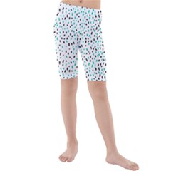 Seamless Texture Fill Polka Dots Kids  Mid Length Swim Shorts