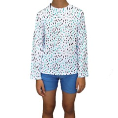 Seamless Texture Fill Polka Dots Kids  Long Sleeve Swimwear by HermanTelo