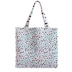 Seamless Texture Fill Polka Dots Zipper Grocery Tote Bag