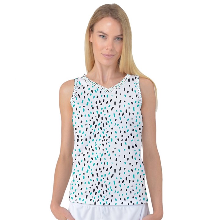 Seamless Texture Fill Polka Dots Women s Basketball Tank Top