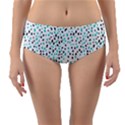 Seamless Texture Fill Polka Dots Reversible Mid-Waist Bikini Bottoms View1