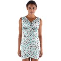 Seamless Texture Fill Polka Dots Wrap Front Bodycon Dress View1