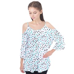 Seamless Texture Fill Polka Dots Flutter Tees