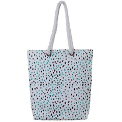 Seamless Texture Fill Polka Dots Full Print Rope Handle Tote (small)