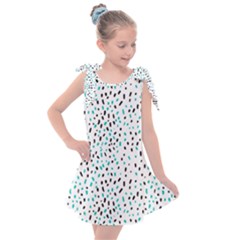 Seamless Texture Fill Polka Dots Kids  Tie Up Tunic Dress by HermanTelo