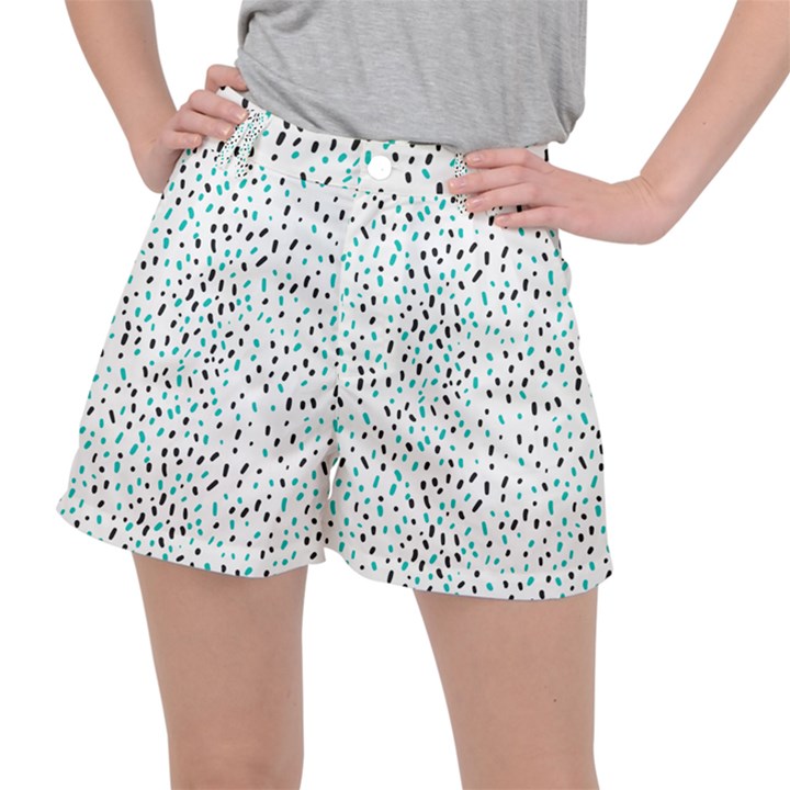 Seamless Texture Fill Polka Dots Ripstop Shorts