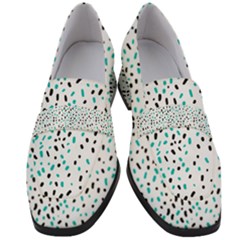 Seamless Texture Fill Polka Dots Women s Chunky Heel Loafers