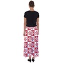 Snowflake Red White Flared Maxi Skirt View2