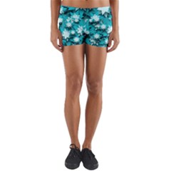 Stars Christmas Ice 3d Yoga Shorts by HermanTelo