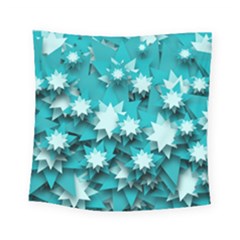 Stars Christmas Ice 3d Square Tapestry (small)