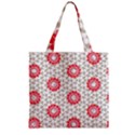 Stamping Pattern Red Zipper Grocery Tote Bag View2