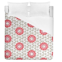 Stamping Pattern Red Duvet Cover (queen Size)