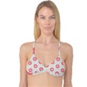 Stamping Pattern Red Reversible Tri Bikini Top View1