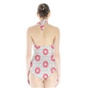 Stamping Pattern Red Halter Swimsuit View2