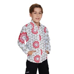 Stamping Pattern Red Kids  Windbreaker