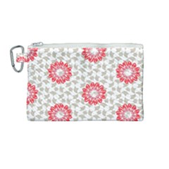 Stamping Pattern Red Canvas Cosmetic Bag (medium) by HermanTelo