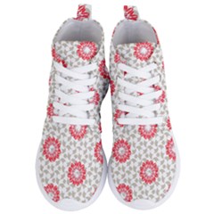 Stamping Pattern Red Women s Lightweight High Top Sneakers