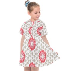 Stamping Pattern Red Kids  Sailor Dress