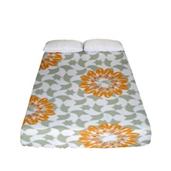 Stamping Pattern Yellow Fitted Sheet (full/ Double Size) by HermanTelo