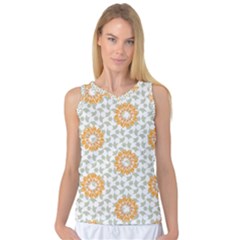 Stamping Pattern Yellow Women s Basketball Tank Top