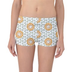 Stamping Pattern Yellow Boyleg Bikini Bottoms by HermanTelo