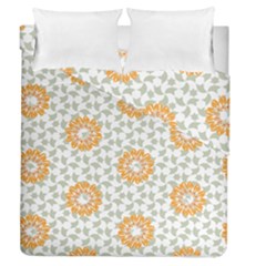 Stamping Pattern Yellow Duvet Cover Double Side (queen Size)